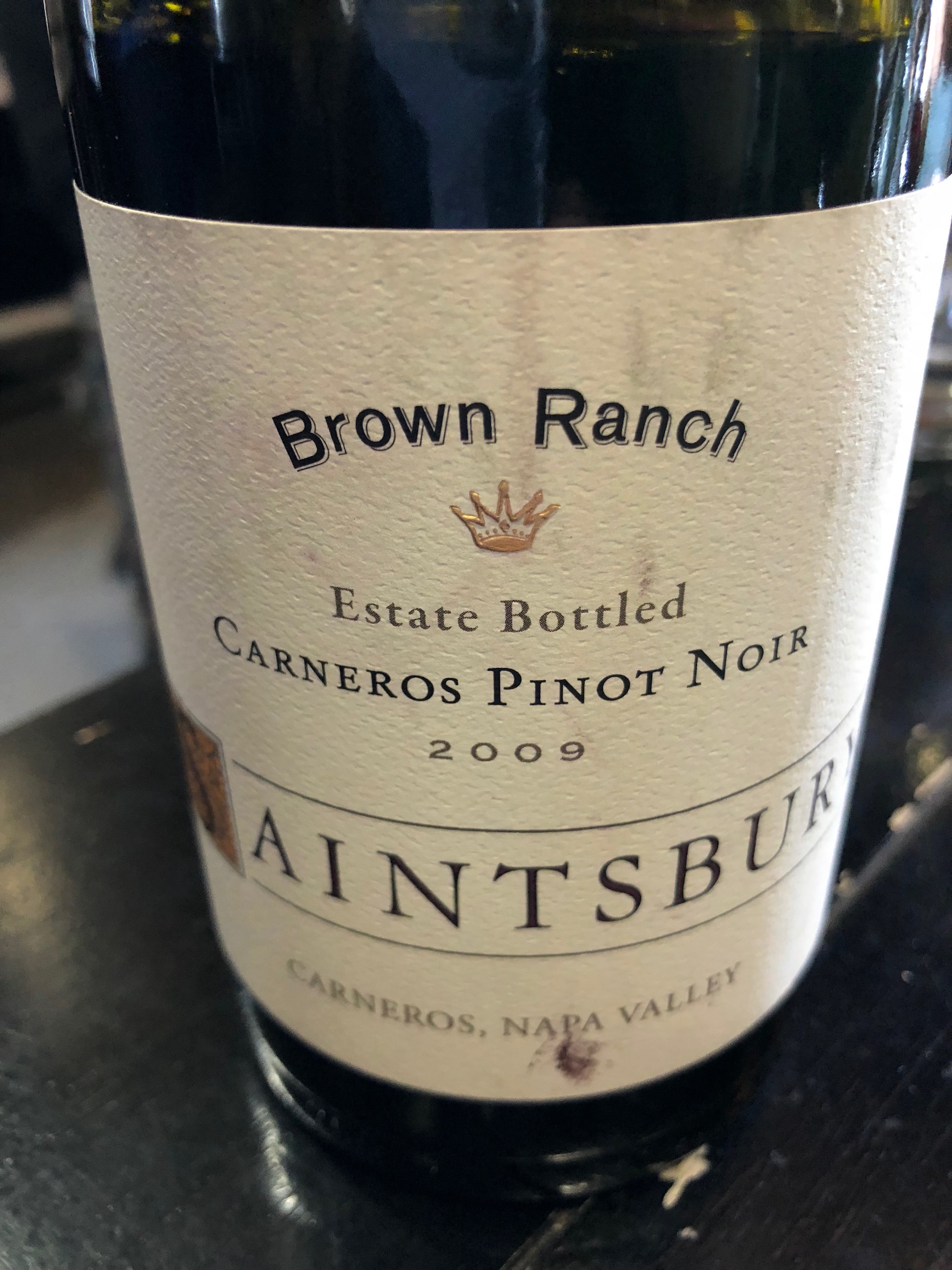 Saintsbury’s hard-to-find Brown Ranch estate Pinot Noir