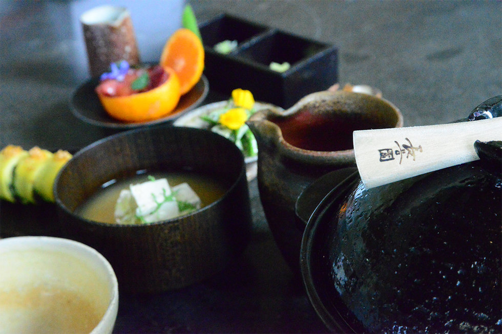 A donabe made an appearance at breakfast the following morning, in SingleThread's Japanese Breakfast.