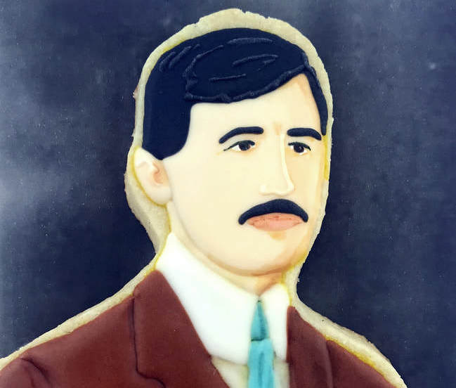 A cookie portrait of Takao Ozawa, a Japanese-American whose petition for U.S. citizenship was denied on the basis of race in a landmark 1922 Supreme Court decision.