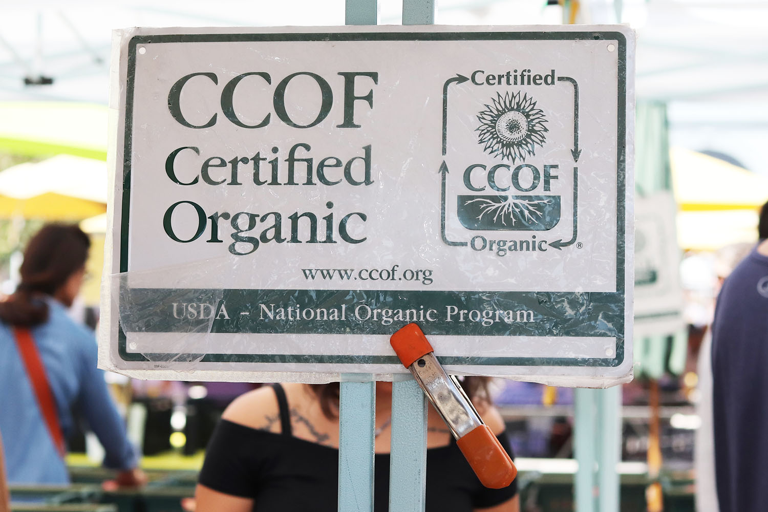 CCOF Certified Organic sign