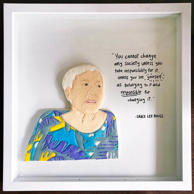 Cho's portrait of human rights activist Grace Lee Boggs