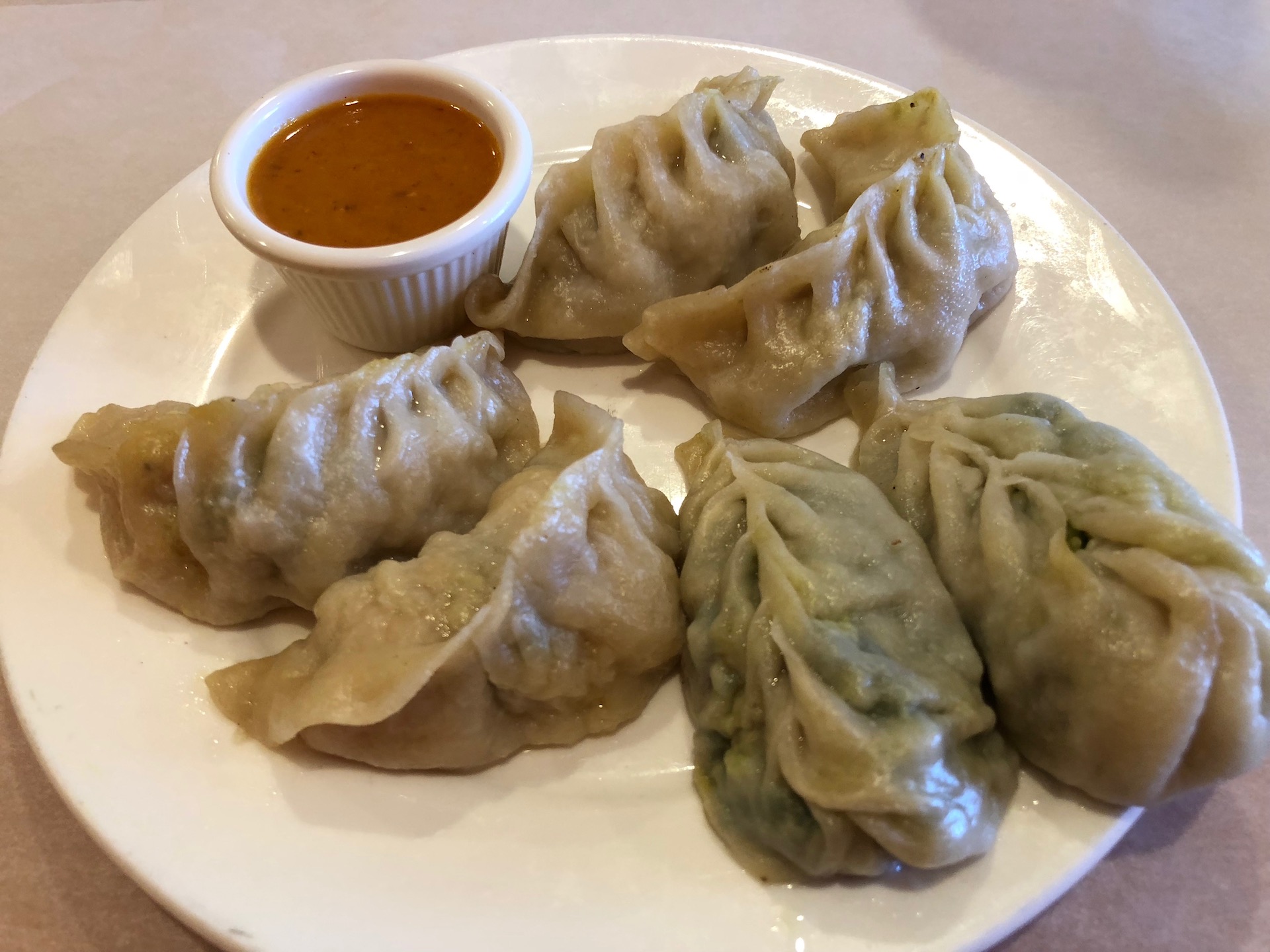 Cuisine of Nepal’s excellent momos come six to an order