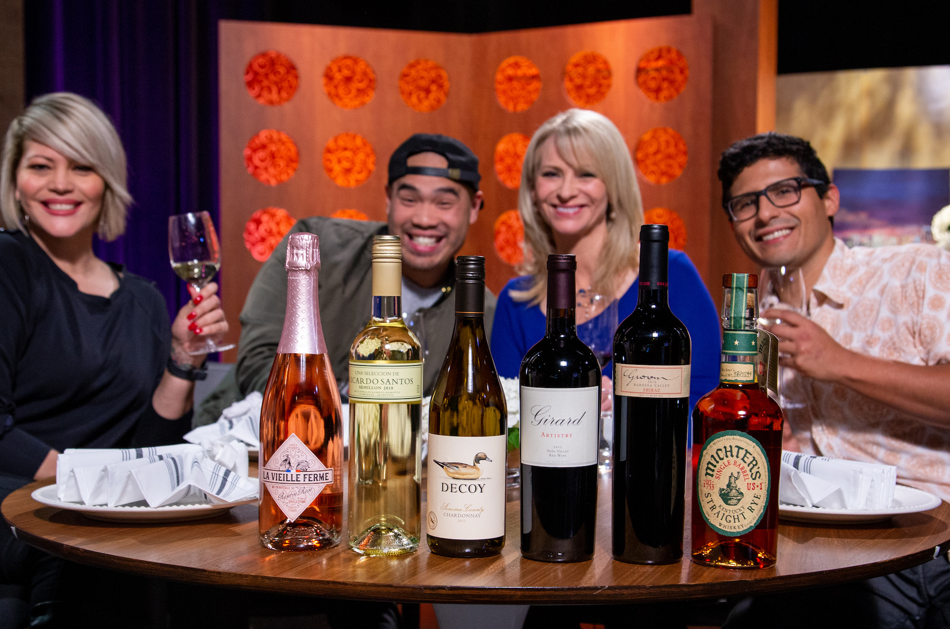 Wine and spirits that guests drank on the set of season 14 episode 14.