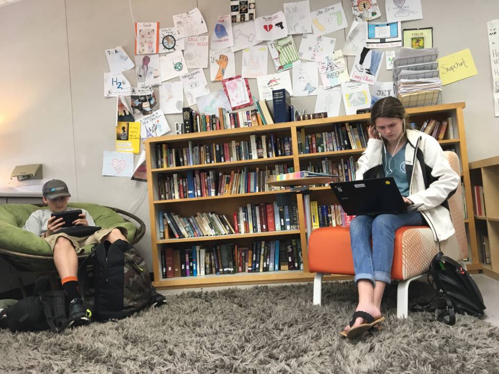 Catlin Tucker and Marika Neto have tried to create different types of space within their traditional classroom so students feel at home.