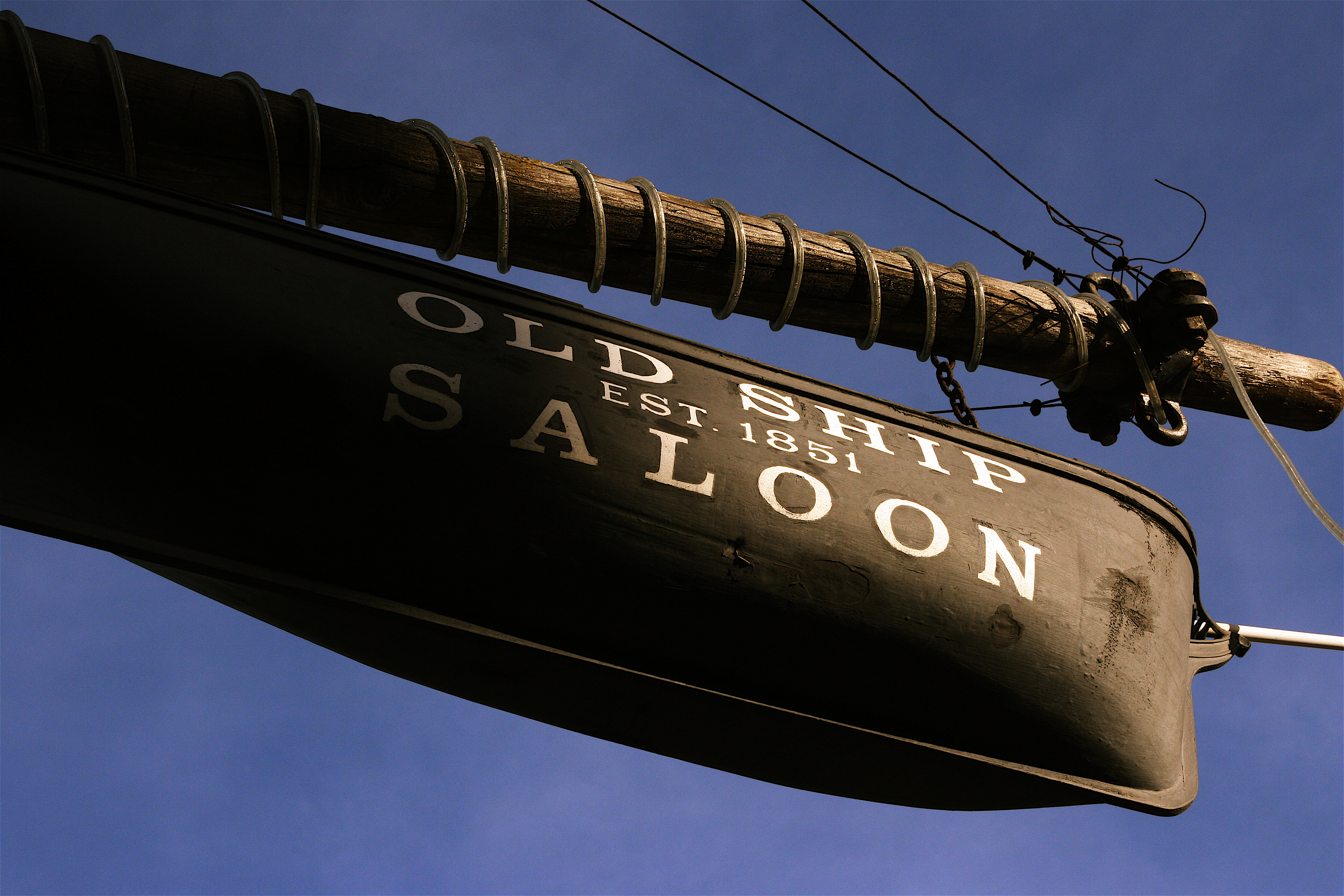 The Old Ship Saloon opened in 1851 and operated out of the hull of the Arkansas (Credit: Jennifer Woodard Madera)