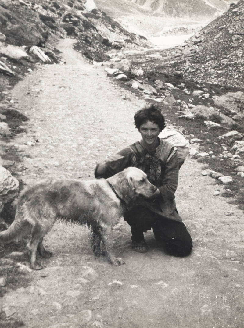 Tesilya's mother, Meredith, in India. 