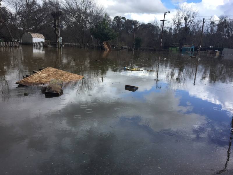 Flooded Terrace Trailer Park in Modesto on Feb. 21, 2017, after a series of weekend storms struck California.