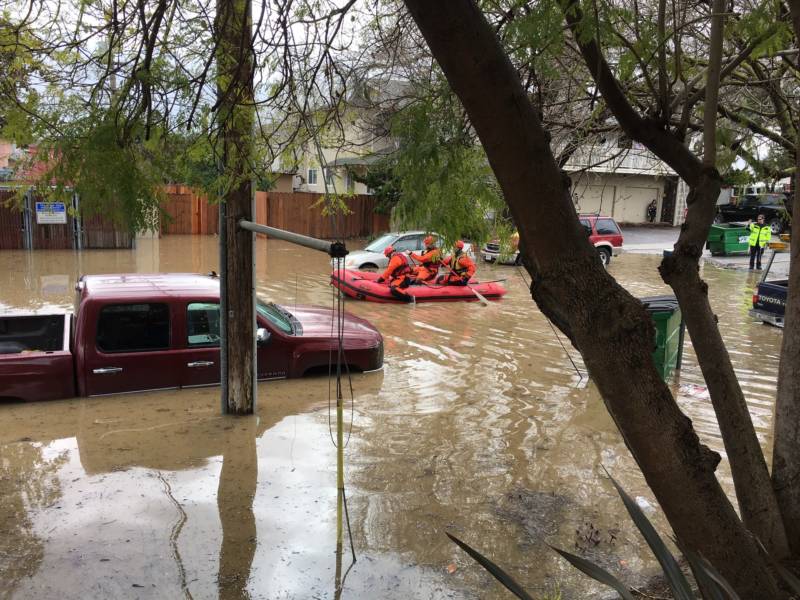 Strong storms trigger flooding in San Jose on Feb. 21, 2017.