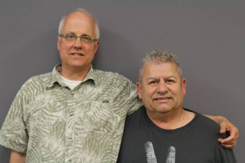 Paul Barnett (L) and Armando Rivera established a lifelong friendship after a chance meeting in a Fresno grocery store 35 years ago.