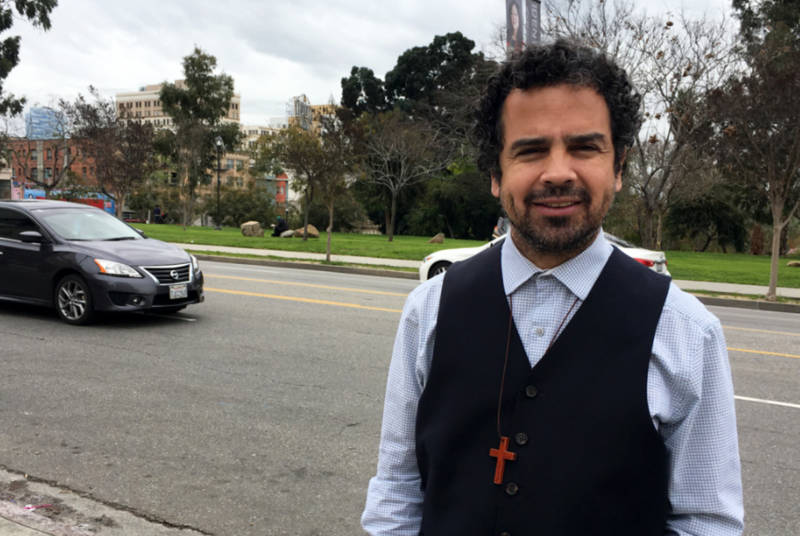 Guillermo Torres is an organizer with Clergy and Laity United for Economic Justice. The faith-based group has held training for churches that are interested in providing sanctuary to immigrants fearing deportation.