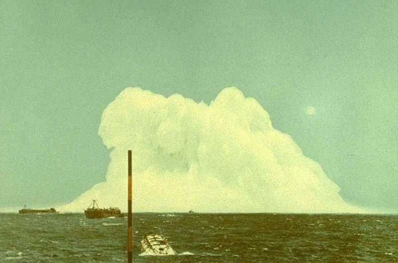 Operation Wigwam tested a nuclear weapon fired underwater, 500 miles off the coast of San Diego.