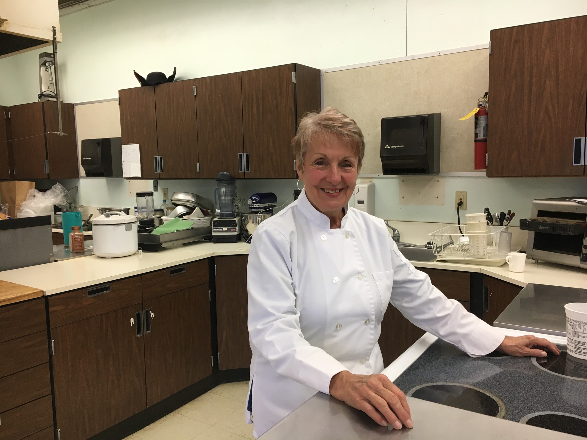 Judy Dolphin has taught culinary classes at Greenville High for 20 years. She also coaches cheerleading, teaches Leadership, yearbook, and computer classes. Her teams have taken second place in state competitions twice, but this is the first year they’ve won.