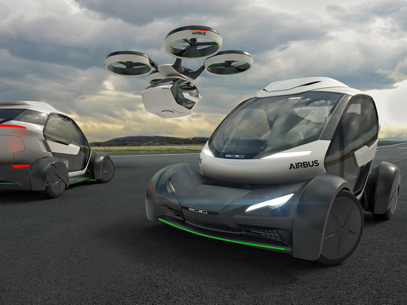 Airbus envisions a future of hybrid modular vehicles for road and sky.