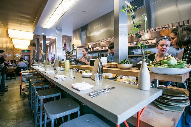 Chef's counter seating at State Bird Provisions on July 27, 2013
