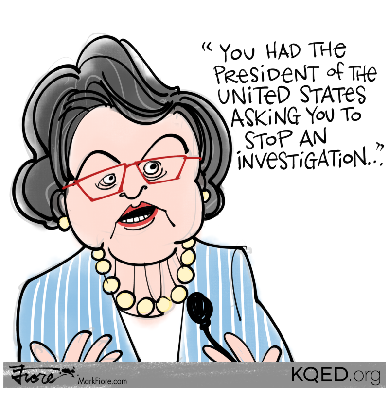 Feinstein Questions Comey by Mark Fiore