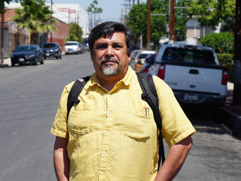 Leonardo Vilchis is executive director of Union de Vecinos, a Boyle Heights nonprofit that represents low-income residents. His group wants the art galleries out of the neighborhood.