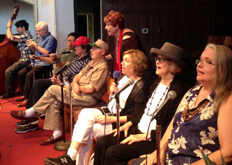 The 5th Dementia rehearse at Brentwood Presbyterian Church in West Los Angeles. Many of the group suffer from Alzheimer’s, Parkinson’s and other neurodegenerative diseases.