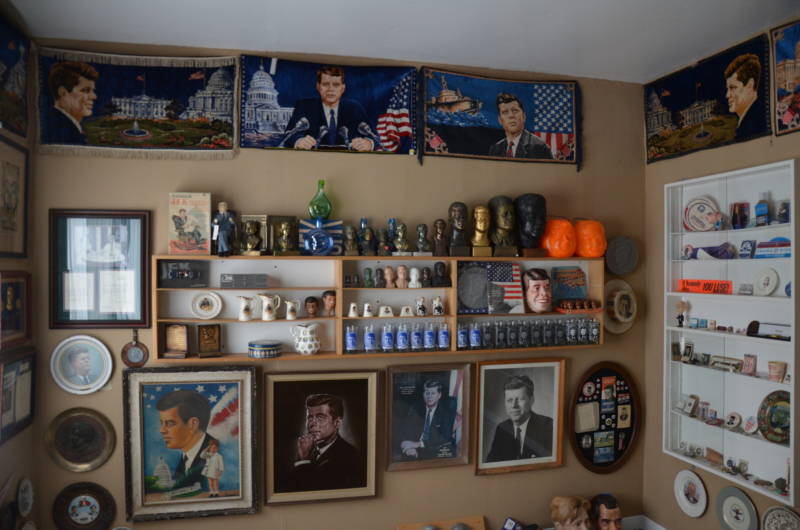 Alan Rosenzweig's John F. Kennedy memorabilia room. He has more than 400 pieces in this collection.