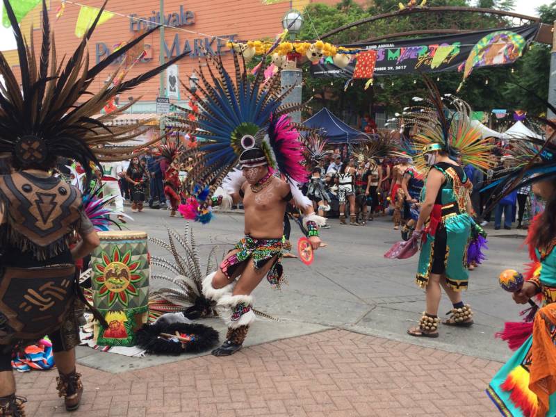 Aztec dancers helped open the 2017 festivities. 