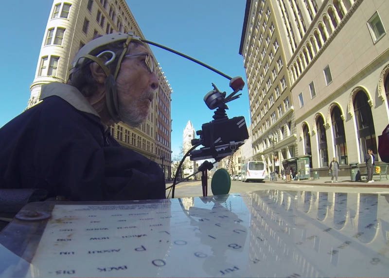 Filmmaker Brad Bailey affixed a camera to Hale Zukas’ wheelchair, to show his perspective as he zooms around the Bay Area.