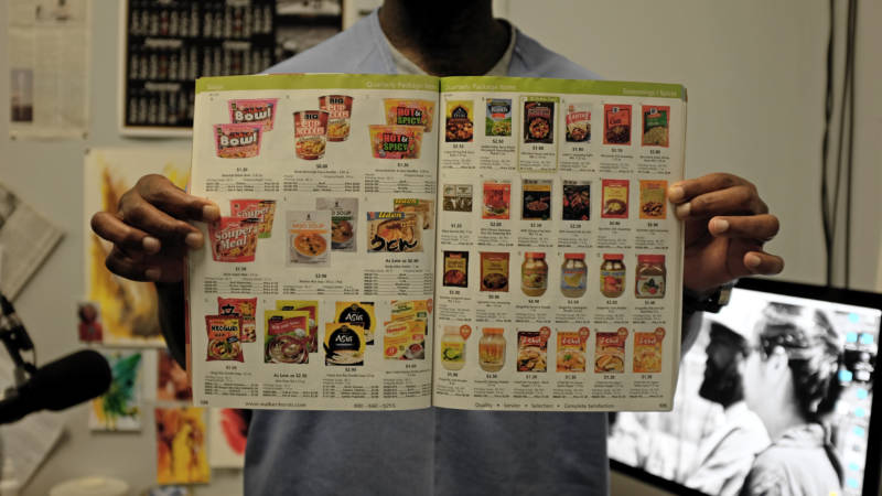 The food catalog at San Quentin State Prison.