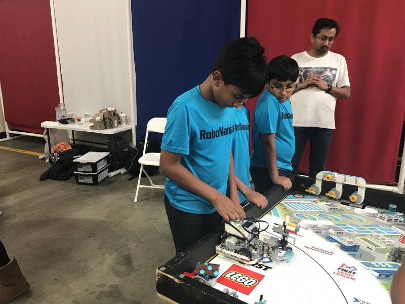 Roan Kher and Dhruv Nemani are part of the Robomaniacs team. The sixth graders were just some of many Bay Area students competing in the STEM competition.