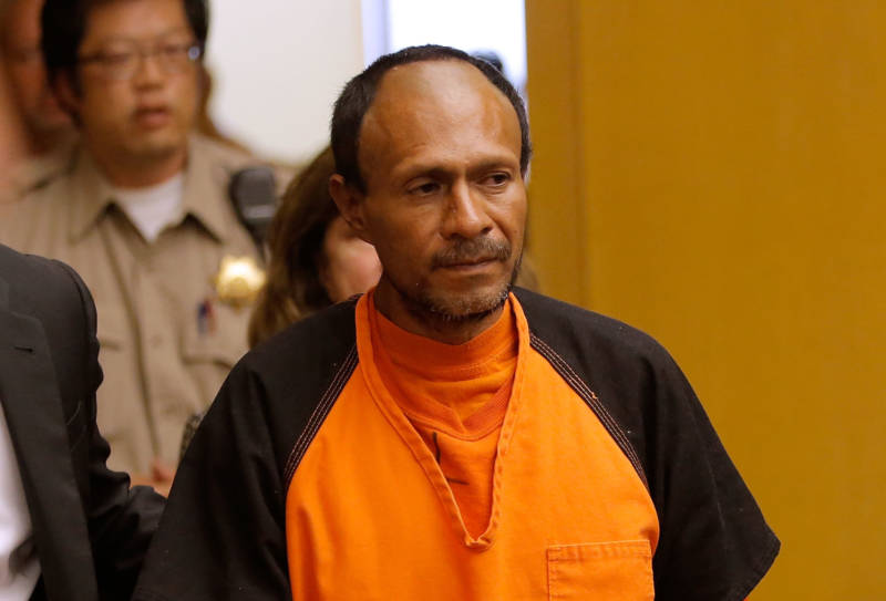 Jose Ines Garcia Zarate, who is also known as Juan Francisco Lopez Sanchez, enters court for an arraignment on July 7, 2015 in San Francisco.