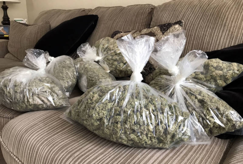 Bags of cannabis await packaging for retail sale through a medical marijuana delivery service in Orange County on Nov. 29, 2018. Advocates for pot regulation say a black market will likely continue to flourish if California cities and counties refuse to provide local business permits.