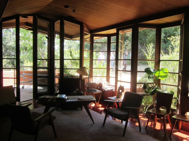 The Bazett house of Hillsborough was designed by Frank Lloyd Wright. After renting it, Joseph Eichler was so impressed, he launchd into a new career as a design-savvy tract house developer.