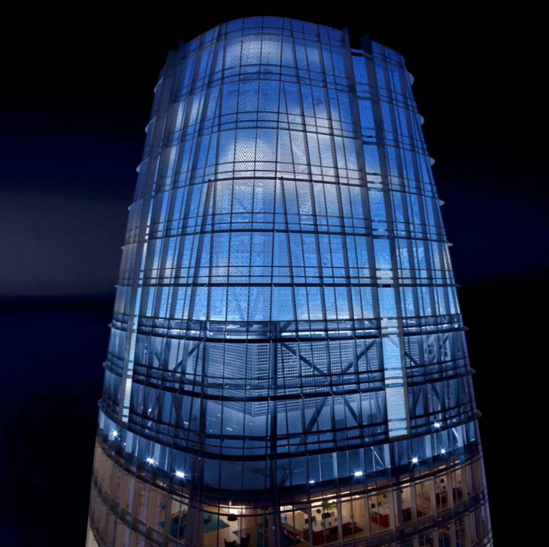 Artist's rendering of the "Day for Night" installation atop Salesforce Tower in San Francisco.