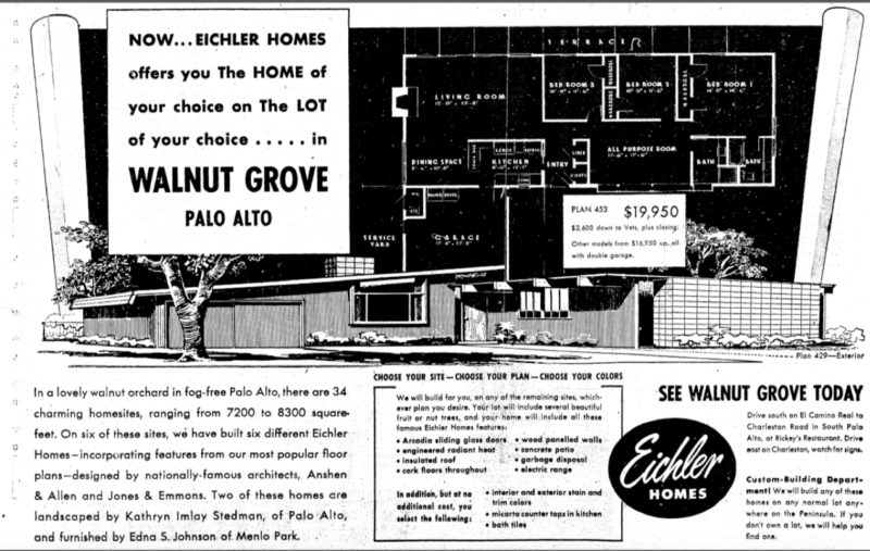 Ads like this one enticed young families to scrimp and save for something better than your average tract house.