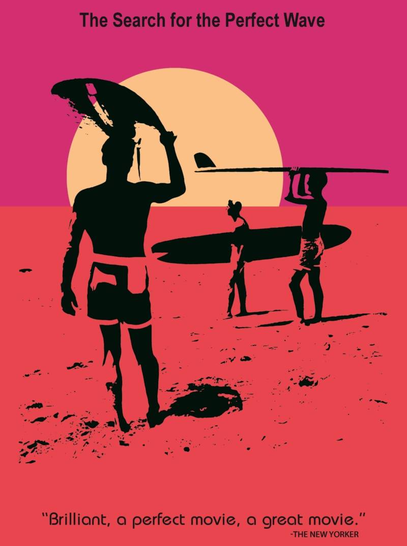 The immortal film poster for The Endless Summer, which you may recognize from New York's Museum of Modern Art, not to mention college dorm room walls across the country.