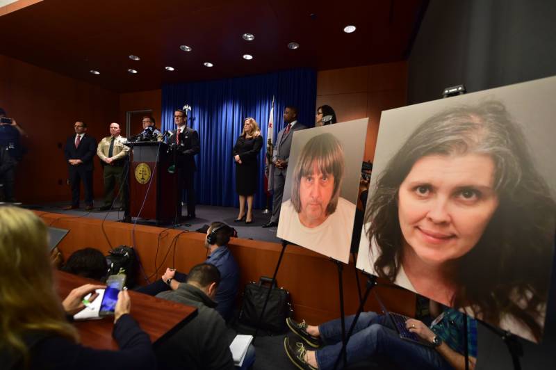 Riverside County District Attorney Michael Hestrin speaks during a press conference in Riverside on a couple who held their 13 malnourished children captive in a suburban home. David Allen Turpin and Louise Anna Turpin were charged with multiple counts of torture and child abuse.