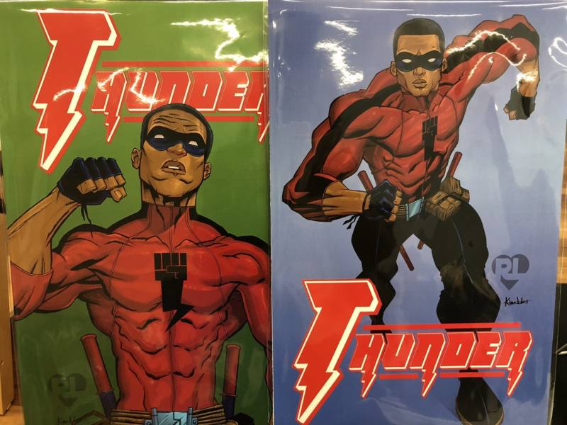 Thunder is a superhero character Love created with his brother.