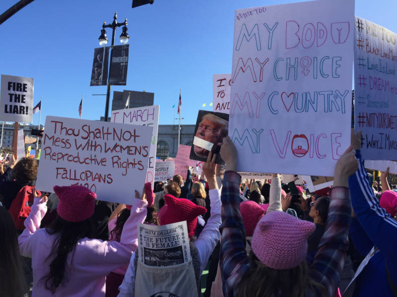 San Francisco's Women's March was filled with young people making their voices heard through clever signs.