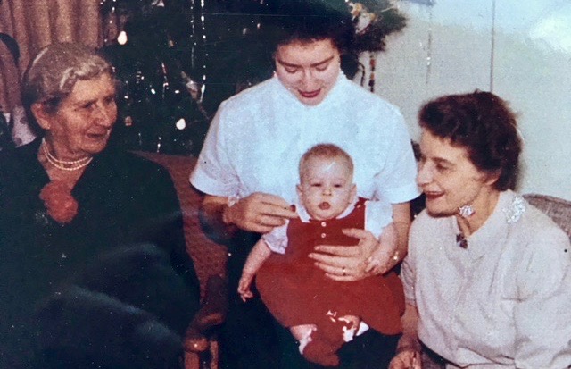 Four generations of Elisabeth Seaman's family, three of which survived the Holocaust, pose for a photo in 1959. 