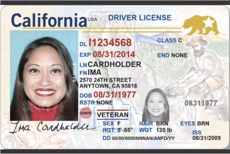 This is what a California "Real ID" driver's license will look like. The federally compliant license can be used to board a domestic flight beginning in 2020.