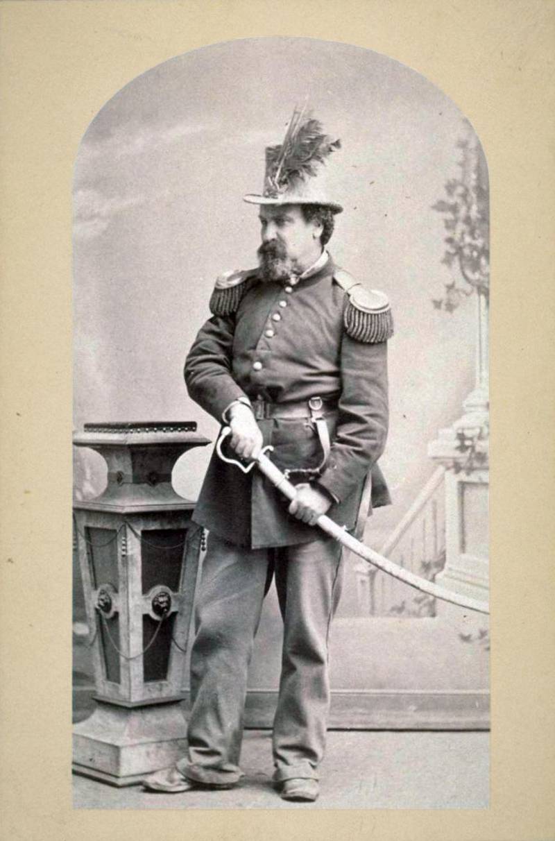 Emperor Norton in his traditional imperial outfit around 1875.
