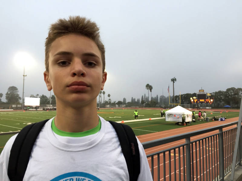 Peter Boehm, 14-year-old quarterback of the Pop Warner L.A. Valley Seahawks, said he wants to play football in the NFL and be a Hall-of-Famer. His father is proud, while noting, "there’s been so much information now about concussions and so forth that it is a huge concern of mine."