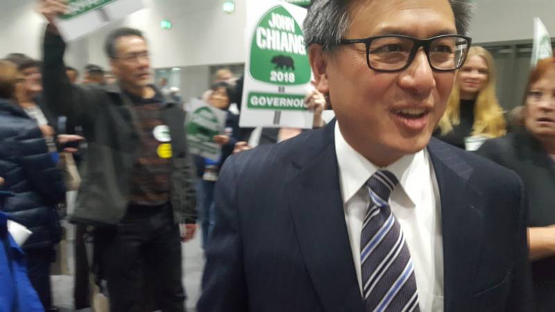 State Treasurer John Chiang walks though the California Democratic Convention in San Diego.