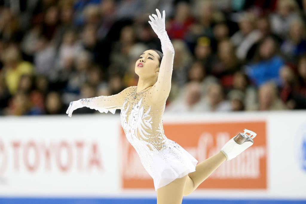 Karen Chen competes in the Ladies Short Program during the 2018 Prudential U.S. Figure Skating Championships at the SAP Center on January 3, 2018 in San Jose, California.