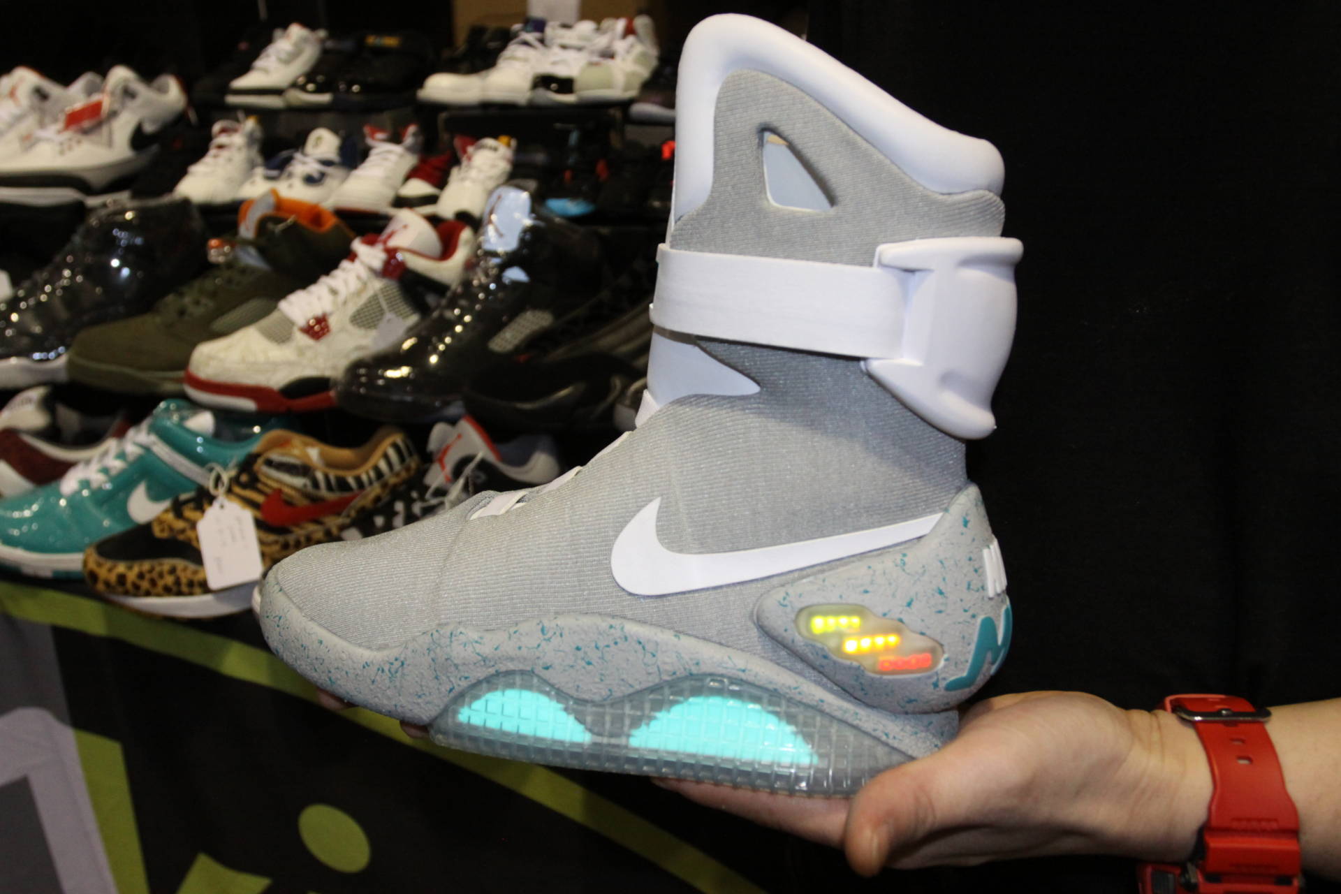 This pair of “Marty McFly” Air Mags, named after the Back to the Future character, is priced at $11,000.