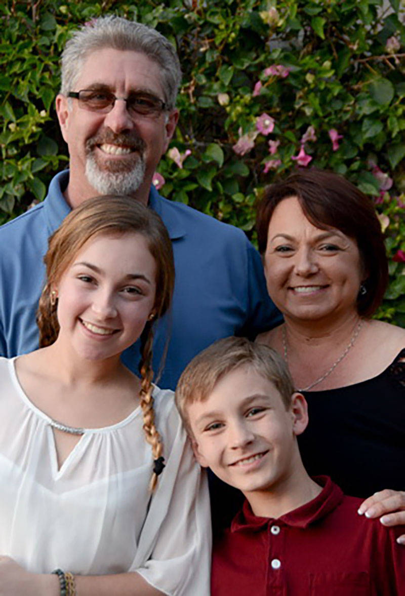 The Rudiger family: Tony, back left; Kelly, back right; and their children Renae and Branden Bingham -- moved to Texas in 2017 because San Diego was no longer affordable for their middle-income family.