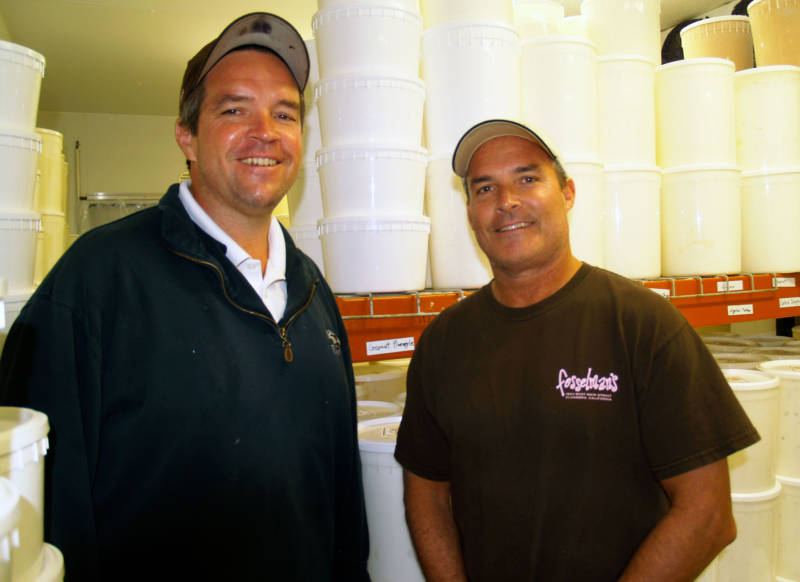 Brothers John (L) and Chris Fosselman are the third generation in their family to run the ice cream business.