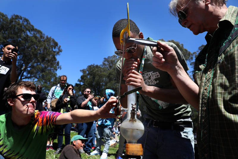 People flocked to 'Hippie Hill' to celebrate 420, the de facto holiday for marijuana advocates. Large gatherings and 'smoke outs' were held in many parts of the United States.