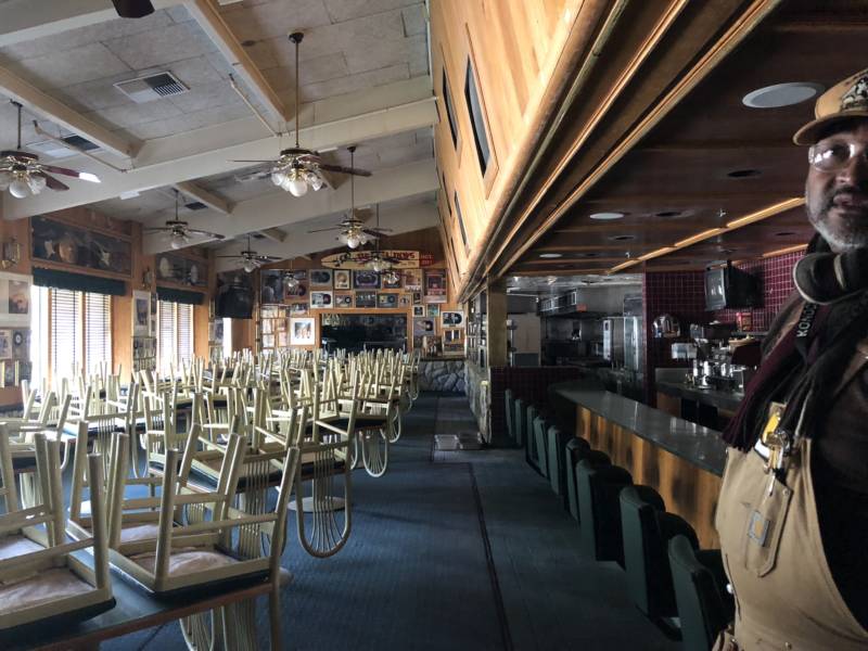Jerry McDaniel is helping get the resort back in working order. He stands in the old cafe at Konocti Harbor Resort and Spa.