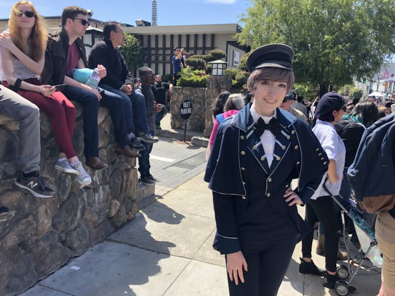 Bridget Keith from San Francisco is dressed up in Japanese street style clothing Ouji ka for the parade. “This day gives me an excuse to dress up. I don’t get too many opportunities to,” Keith said. 
