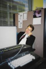 KQED's Peter Jon Shuler, circa 1993, quite possibly working on this very story.