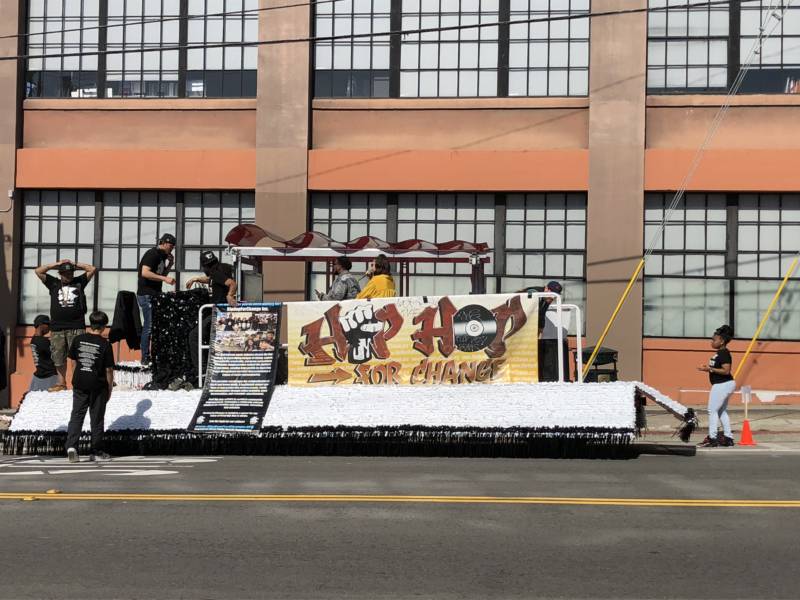 The Hip Hop for Change float was one of many in Sunday's Carnaval parade. According to the official event website, there were at least 80 groups participating in Sunday's parade. 