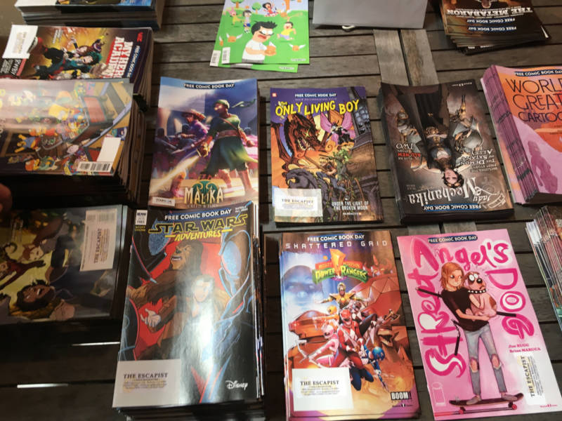 Comics ranging from Star Wars to The Only Living Boy are free to pick up at the Escapist Comic Bookstore in Berkeley.